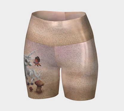 Unicorn sparkle yoga shorts